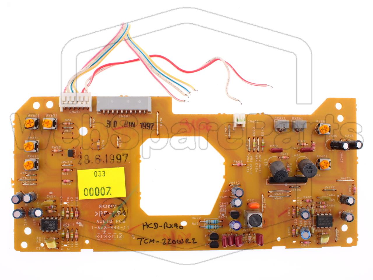 Sony TCM-220WR2 Cassette Deck PCB Replacement Part (1-663-444-11)