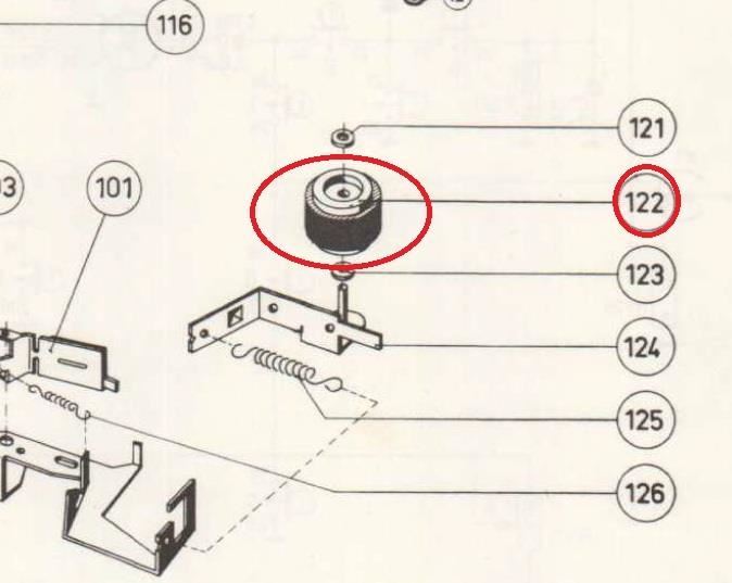 Philips N4307 Pinch Roller for Reel to Reel