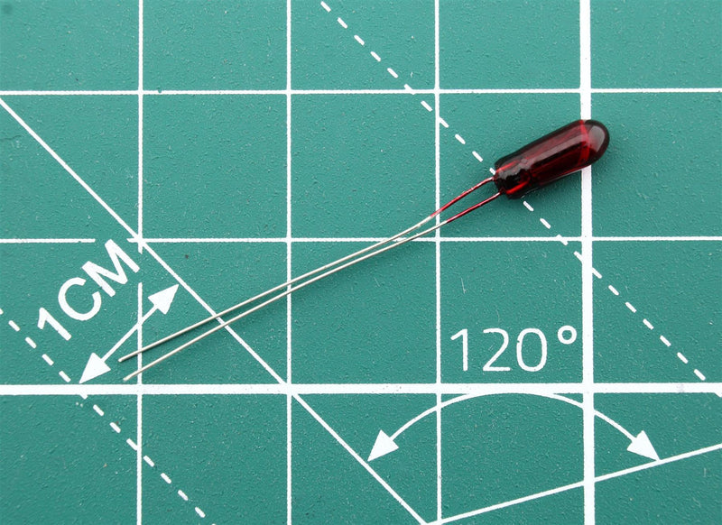 Miniature lamp 12 Volts 30mA Ø3mm - Red - WebSpareParts