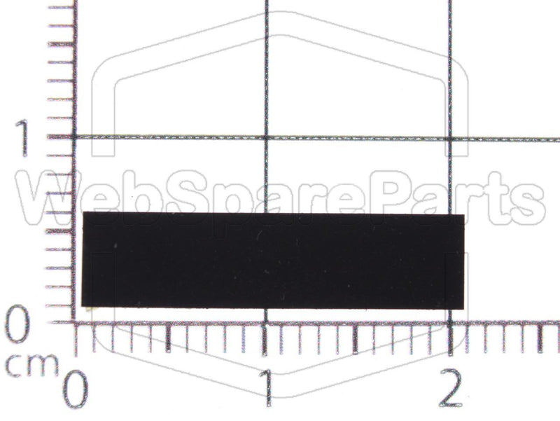 Rectangular Rubber Foot Self-adhesive 20.0mm x 5.0mm Height 1.5 mm - WebSpareParts