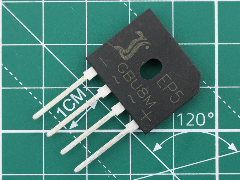 Rectifier bridge KBU8M / GBU8M 1000V 8A ( + ~ ~ - ) - WebSpareParts