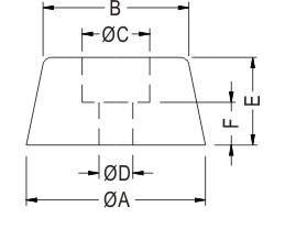 Round Rubber Foot With Ø3.2mm Base Ø11.5mm - WebSpareParts