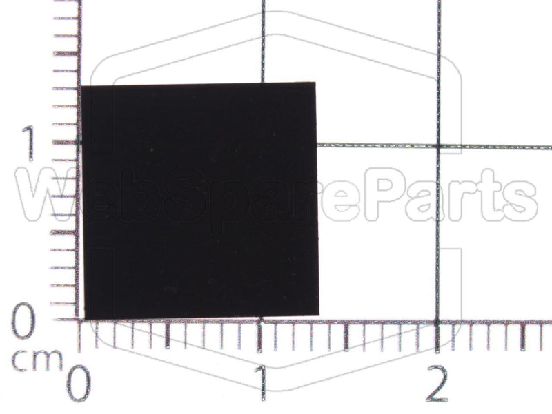 Square Rubber Foot Self-adhesive 12.7mm x 12.7mm Height 2.3 mm - WebSpareParts