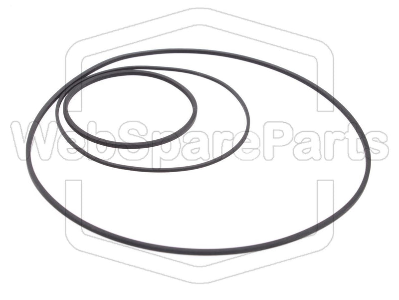 Belt Kit For (Version With Square Capstan Belt For Only) Cassette Deck Akai GX-C44D - WebSpareParts