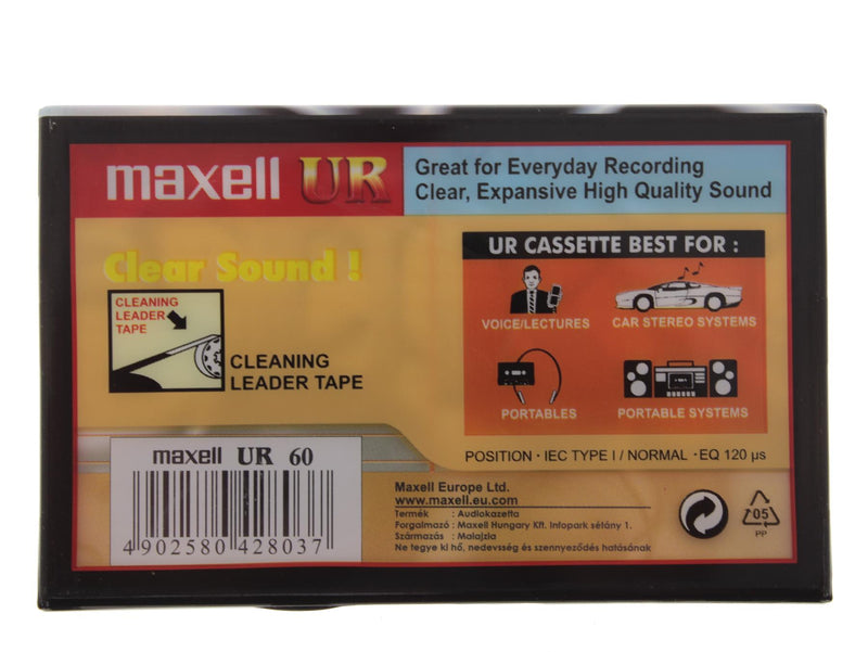 Blank Audio Media Recording Cassette maxell UR60 - WebSpareParts