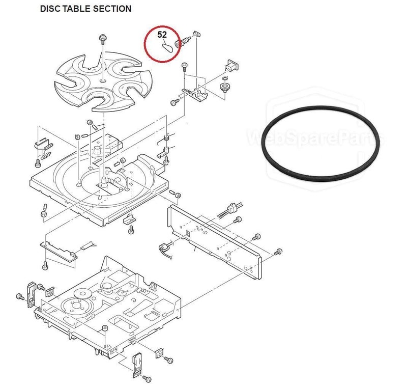 Belt TABLE DISC For CD Player Sony CDP-C235 - WebSpareParts